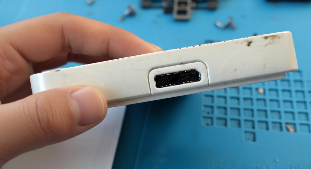 외장하드 연결 포트 단자 수리