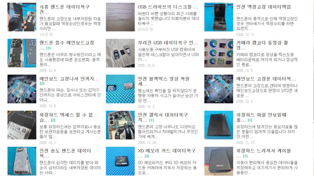 데이터복구사례