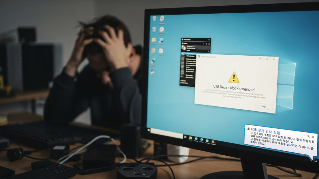 USB 장치 인식 실패